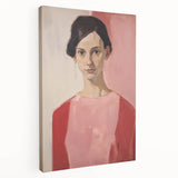 Modern Electric Portrait Canvas – Elegant Pink Art Print