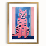 Abstract Electric Cat Art – Modern Vibrant Electric Wall Canvas Decor