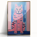 Abstract Electric Cat Art – Modern Vibrant Electric Wall Canvas Decor