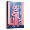 Abstract Electric Cat Art – Modern Vibrant Electric Wall Canvas Decor