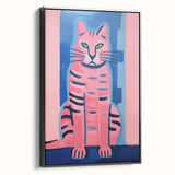 Abstract Electric Cat Art – Modern Vibrant Electric Wall Canvas Decor