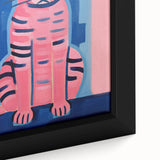 Abstract Electric Cat Art – Modern Vibrant Electric Wall Canvas Decor