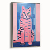 Abstract Electric Cat Art – Modern Vibrant Electric Wall Canvas Decor