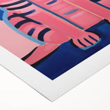 Abstract Electric Cat Art – Modern Vibrant Electric Wall Canvas Decor