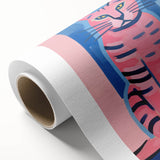 Abstract Electric Cat Art – Modern Vibrant Electric Wall Canvas Decor