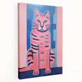 Abstract Electric Cat Art – Modern Vibrant Electric Wall Canvas Decor