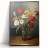 Electric Floral Still Life Canvas – Bold Modern Art Print