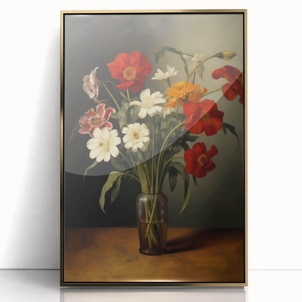 Electric Floral Still Life Canvas – Bold Modern Art Print