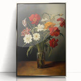 Electric Floral Still Life Canvas – Bold Modern Art Print