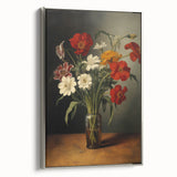 Electric Floral Still Life Canvas – Bold Modern Art Print