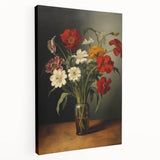 Electric Floral Still Life Canvas – Bold Modern Art Print