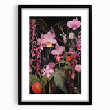Modern Electric Floral Wall Art - Vibrant and Dynamic Botanical Print