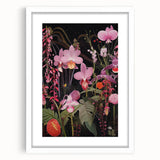 Modern Electric Floral Wall Art - Vibrant and Dynamic Botanical Print
