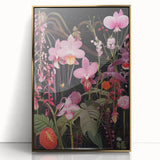 Modern Electric Floral Wall Art - Vibrant and Dynamic Botanical Print