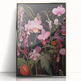 Modern Electric Floral Wall Art - Vibrant and Dynamic Botanical Print