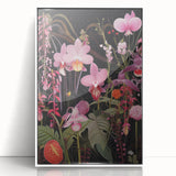 Modern Electric Floral Wall Art - Vibrant and Dynamic Botanical Print