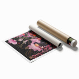 Modern Electric Floral Wall Art - Vibrant and Dynamic Botanical Print