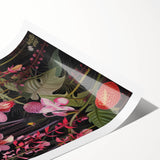 Modern Electric Floral Wall Art - Vibrant and Dynamic Botanical Print