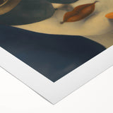 Abstract Electric Portrait Art - Modern Masked Face Vibrant Decor