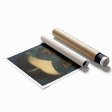 Abstract Electric Portrait Art - Modern Masked Face Vibrant Decor