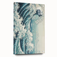 Electric Wave Wall Art - Dynamic Abstract Ocean Design for Modern Decor