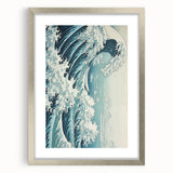 Electric Wave Wall Art - Dynamic Abstract Ocean Design for Modern Decor