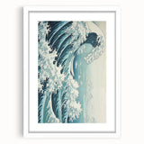 Electric Wave Wall Art - Dynamic Abstract Ocean Design for Modern Decor