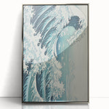 Electric Wave Wall Art - Dynamic Abstract Ocean Design for Modern Decor