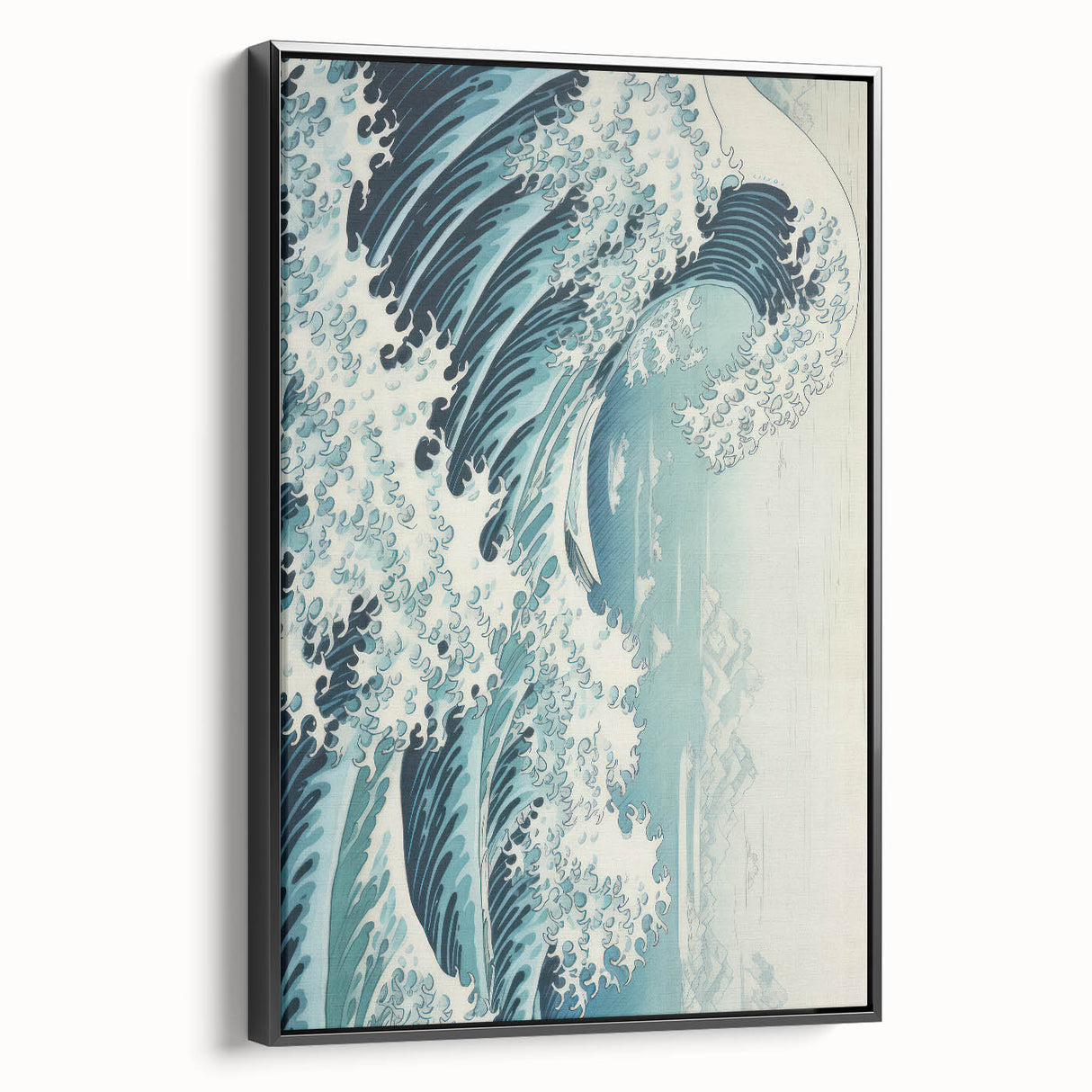 Electric Wave Wall Art - Dynamic Abstract Ocean Design for Modern Decor