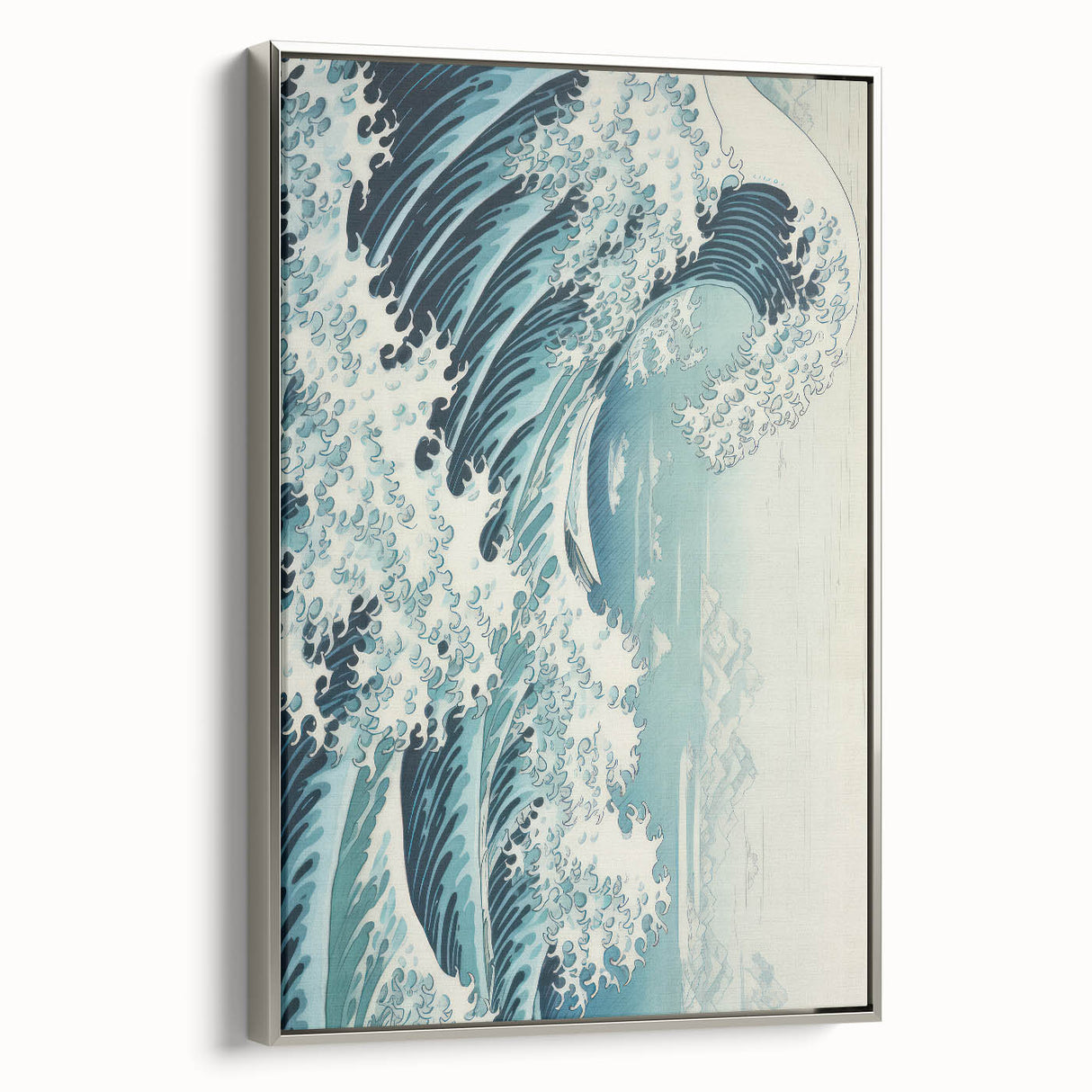 Electric Wave Wall Art - Dynamic Abstract Ocean Design for Modern Decor