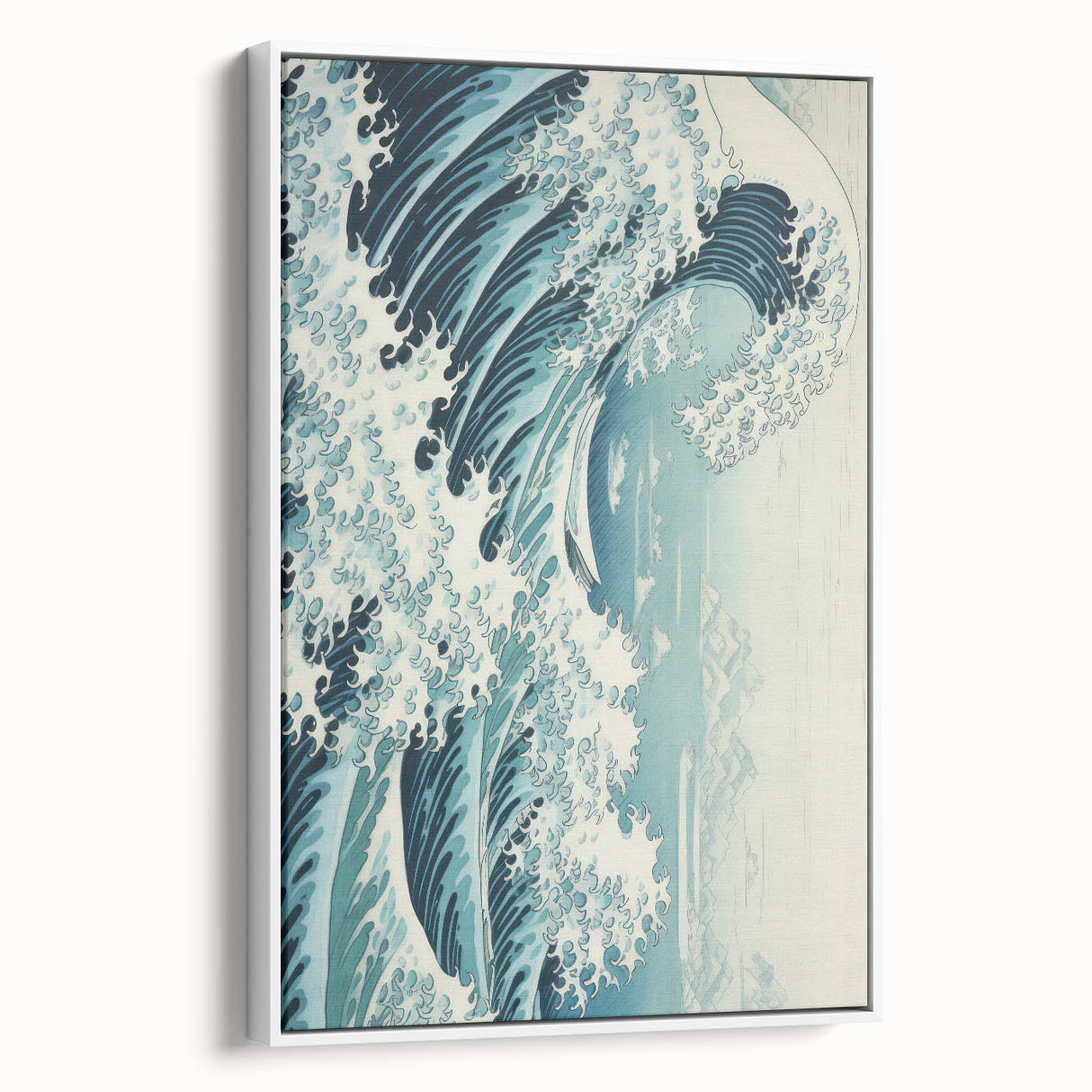 Electric Wave Wall Art - Dynamic Abstract Ocean Design for Modern Decor