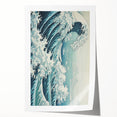 Electric Wave Wall Art - Dynamic Abstract Ocean Design for Modern Decor