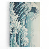Electric Wave Wall Art - Dynamic Abstract Ocean Design for Modern Decor