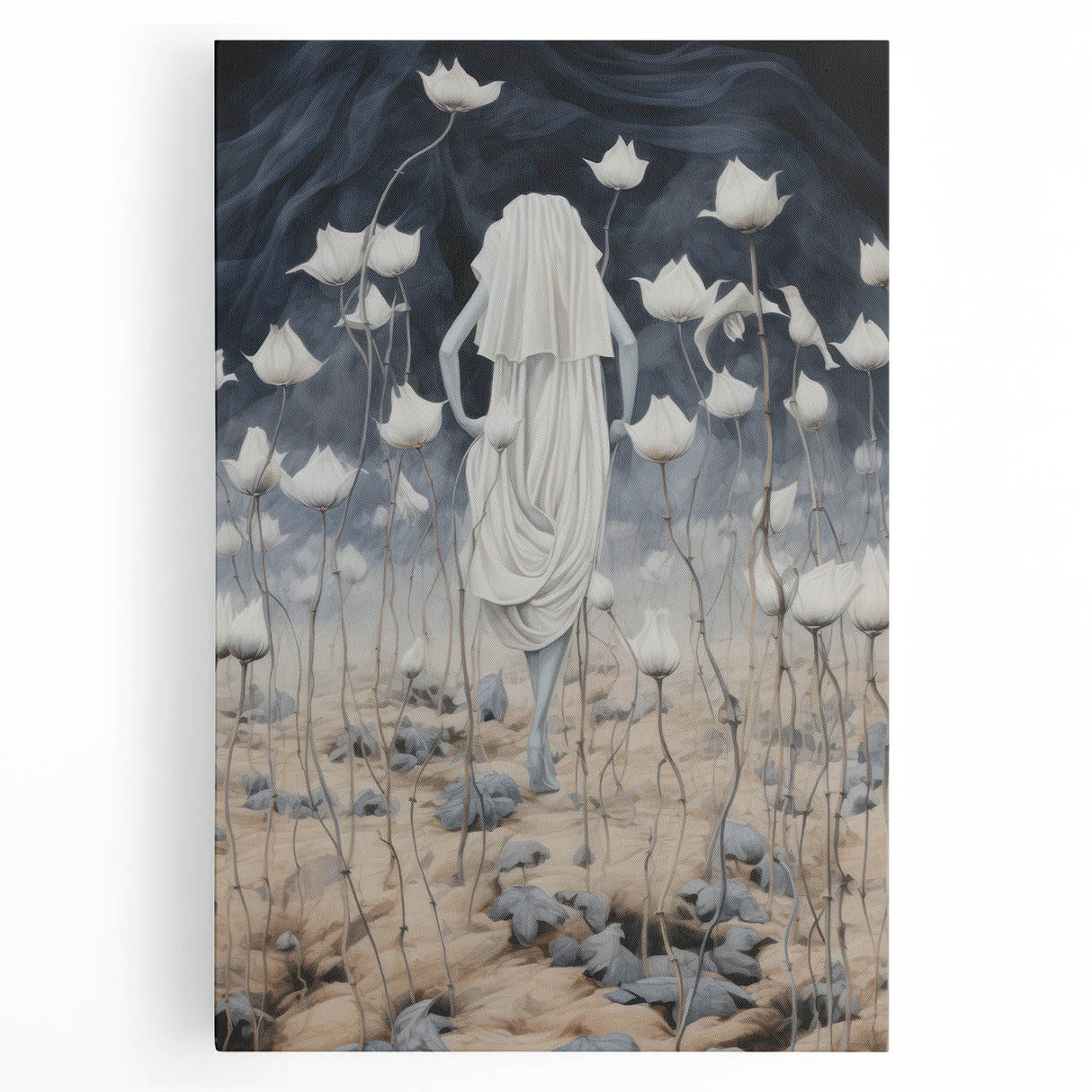 Electric Abstract Dreamscape - Ethereal Floral and Figure Art Print