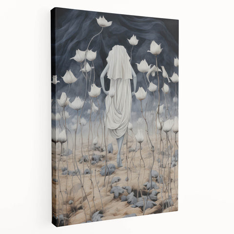 Electric Abstract Dreamscape - Ethereal Floral and Figure Art Print