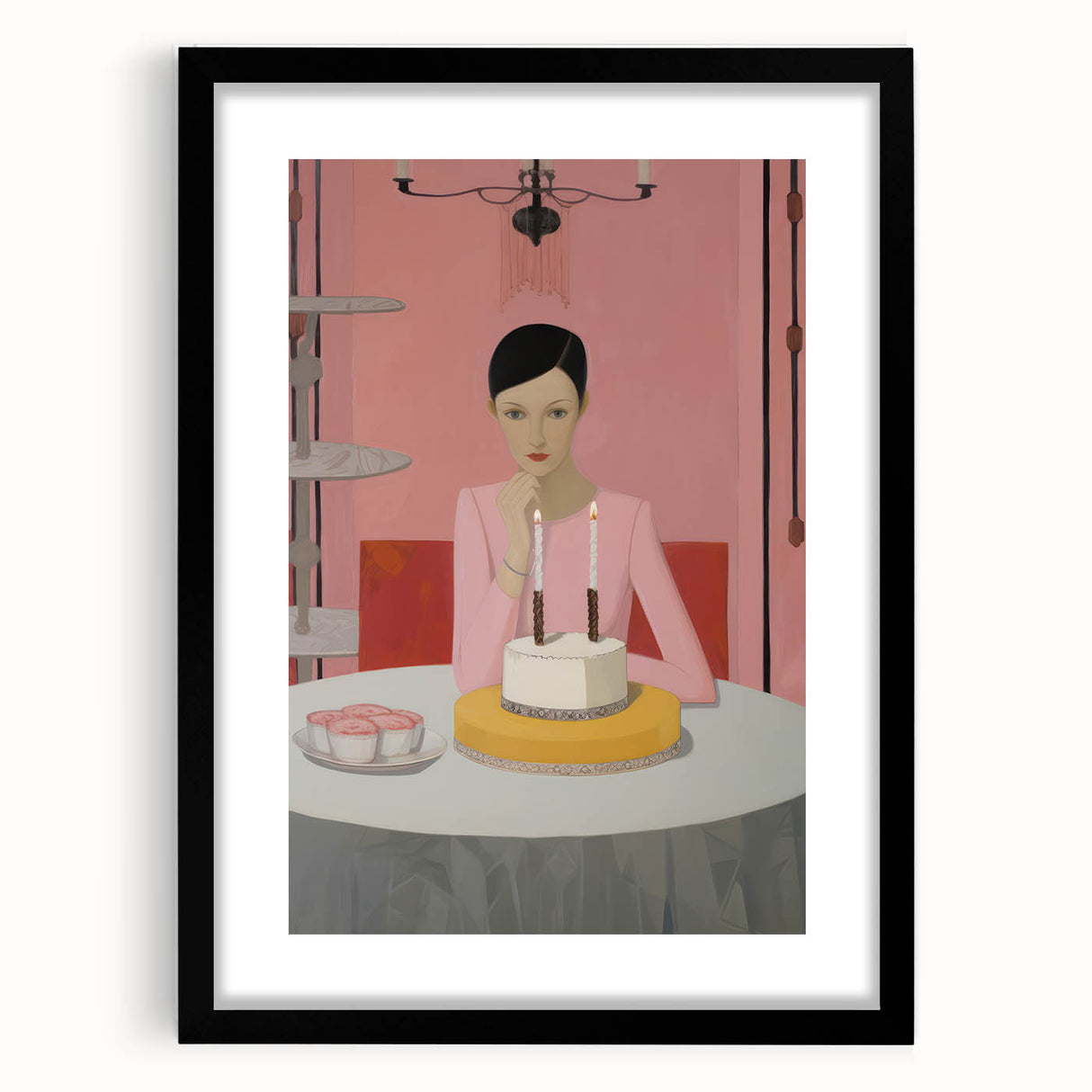 Electric Portrait Art - Modern Abstract Celebration Scene Wall Decor