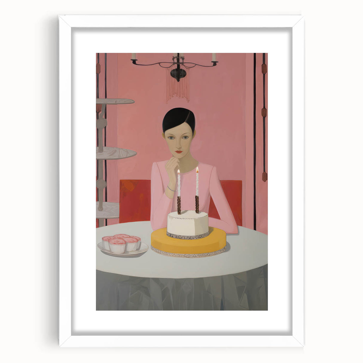 Electric Portrait Art - Modern Abstract Celebration Scene Wall Decor