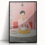 Electric Portrait Art - Modern Abstract Celebration Scene Wall Decor