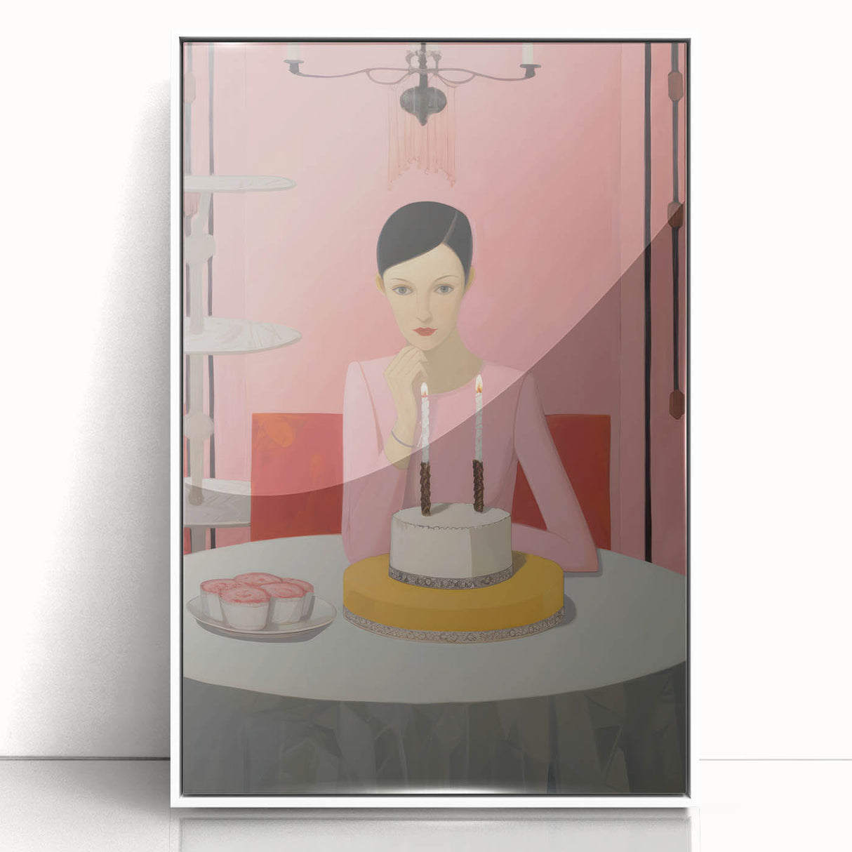 Electric Portrait Art - Modern Abstract Celebration Scene Wall Decor