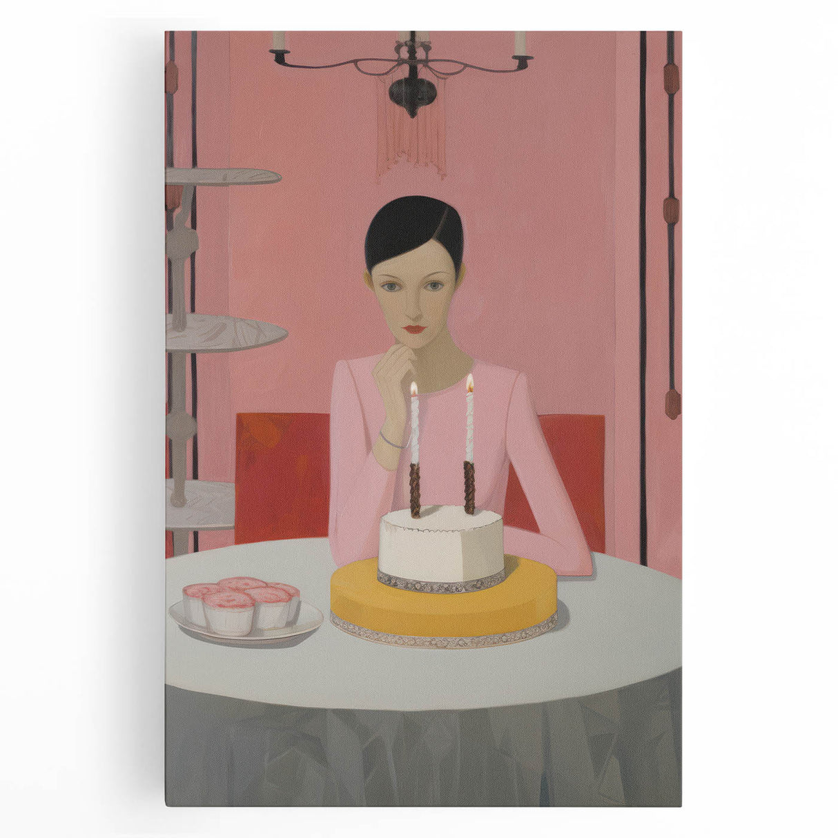 Electric Portrait Art - Modern Abstract Celebration Scene Wall Decor