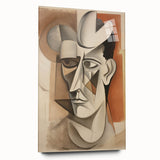 Electric Cubist Portrait Art - Modern Abstract Geometric Wall Decor