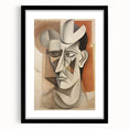 Electric Cubist Portrait Art - Modern Abstract Geometric Wall Decor
