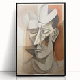 Electric Cubist Portrait Art - Modern Abstract Geometric Wall Decor