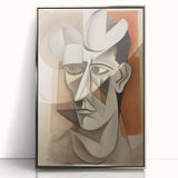 Electric Cubist Portrait Art - Modern Abstract Geometric Wall Decor