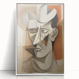 Electric Cubist Portrait Art - Modern Abstract Geometric Wall Decor