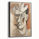 Electric Cubist Portrait Art - Modern Abstract Geometric Wall Decor