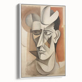 Electric Cubist Portrait Art - Modern Abstract Geometric Wall Decor