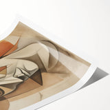 Electric Cubist Portrait Art - Modern Abstract Geometric Wall Decor