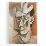 Electric Cubist Portrait Art - Modern Abstract Geometric Wall Decor