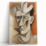 Electric Cubist Portrait Art - Modern Abstract Geometric Wall Decor